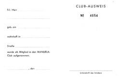 1963 Clubausweis  innen